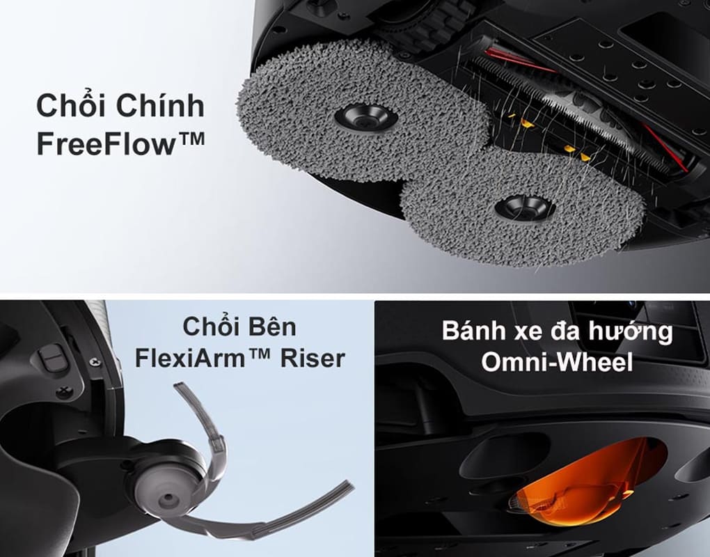 Robot hút bụi lau nhà cánh tay cơ học Roborock Saros Z70 - Đen